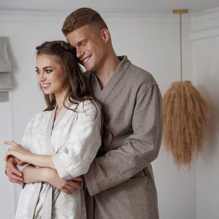 Халат вафельный Alma di boho мужской