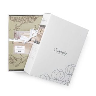 Cleanelly – Комплект постельного белья Вереск в подарочной упаковке, размер Дуэт, Евро
