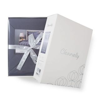 Cleanelly – Комплект постельного белья Сапфир в подарочной упаковке, размер Дуэт, Евро