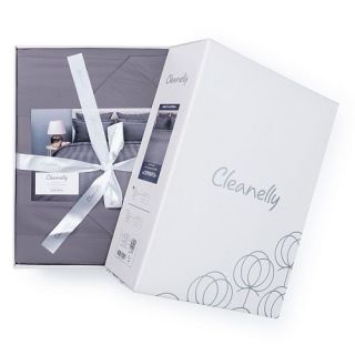 Cleanelly – Комплект постельного белья Серебро в подарочной упаковке, размер Дуэт, Евро