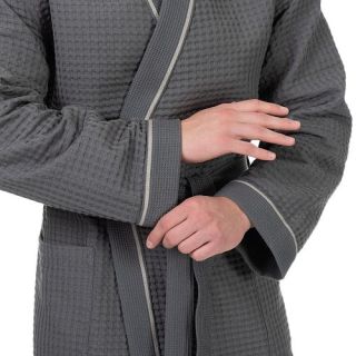 Халат гладкотканый Moderno vintage мужской с рельефной клеткой 