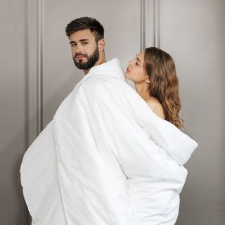Cleanelly – Комплект постельного белья Белый жемчуг в подарочной упаковке , размер Дуэт, Евро