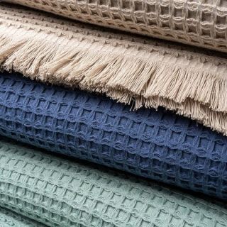 Плед жаккардовый Coperta с бахромой
