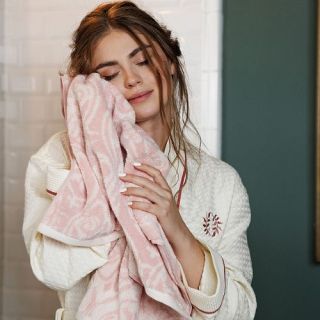 Халат гладкотканый Moderno vintage женский с рельефной клеткой
