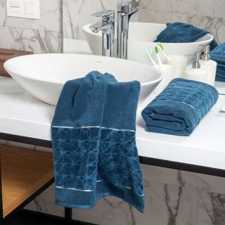 Cleanelly – Полотенце махровое Современный стиль, синий Cleanelly – Полотенце махровое Современный стиль, синий