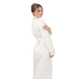 Халат гладкотканый Современный винтаж женский с рельефной клеткой