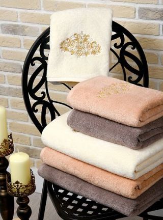 Cleanelly – Полотенце махровое Безупречный стиль , молочный