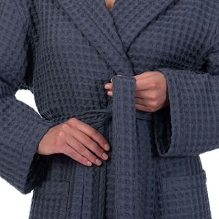 Халат вафельный Base del comfort универсальный с капюшоном (рельефный)