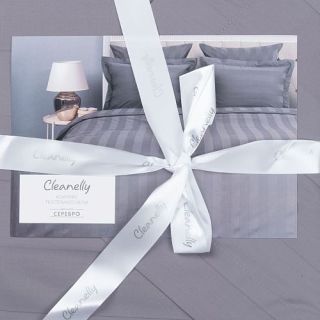 Cleanelly – Комплект постельного белья Серебро в подарочной упаковке, размер Дуэт, Евро