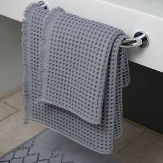 Cleanelly – Полотенце рельефное Ora e sempre с петелькой, серый