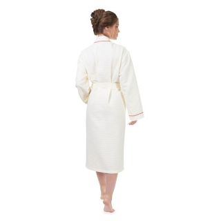 Халат гладкотканый Moderno vintage женский с рельефной клеткой