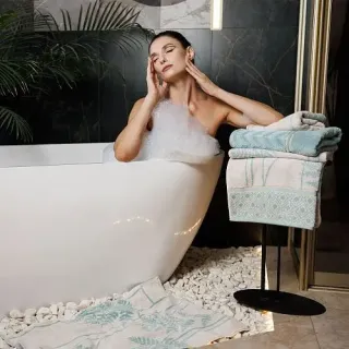 Cleanelly – Полотенце махровое бамбуковое Alba d'oro с петелькой, 