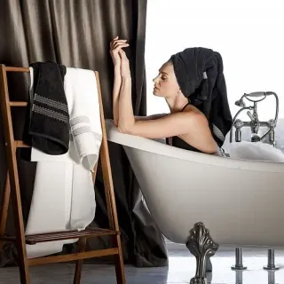 Cleanelly – Полотенце махровое Bianco e nero, 