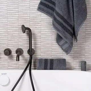 Cleanelly – Полотенце махровое Bianco e nero, серый