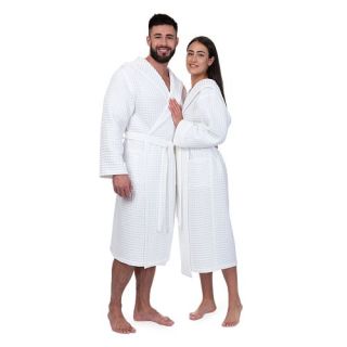 Халат вафельный Base del comfort универсальный с капюшоном (рельефный)