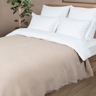 Плед жаккардовый Coperta с бахромой