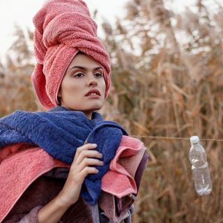 Cleanelly – Полотенце махровое с добавлением в отделке полиэстера Care, фиолетовый