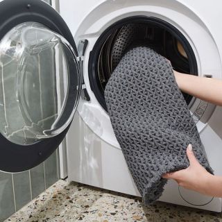 Cleanelly – Коврик для ванной комнаты рельефный , серый