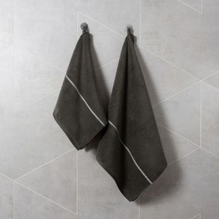 Cleanelly – Полотенце махровое Base del comfort с петелькой, темно-зеленый