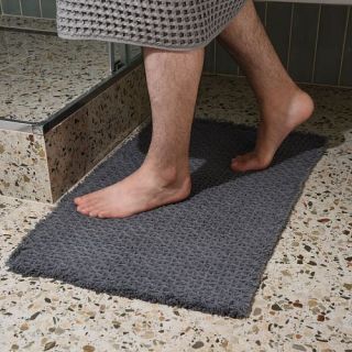 Cleanelly – Коврик для ванной комнаты рельефный , серый