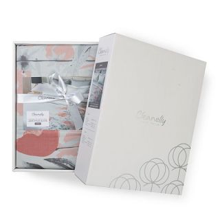 Cleanelly – Комплект постельного белья Цветочная магия в подарочной упаковке , размер Евро