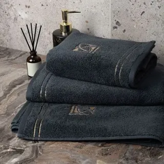 Cleanelly – Полотенце махровое Alba d'oro с петелькой, графит