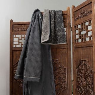 Халат гладкотканый Moderno vintage мужской с рельефной клеткой 
