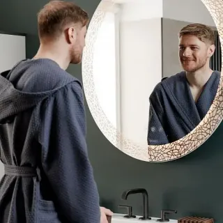 Халат вафельный Base del comfort универсальный с капюшоном