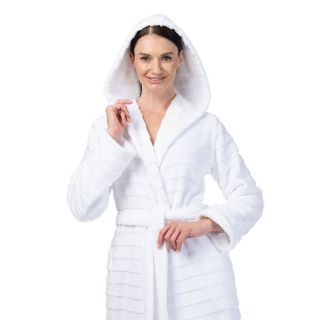 Халат махровый Bianco e nero женский с капюшоном 