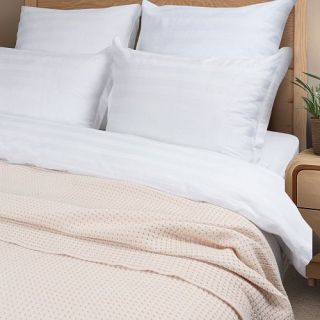 Плед жаккардовый Coperta с бахромой