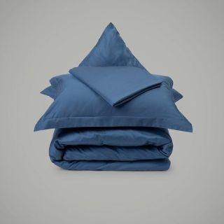 Cleanelly – Комплект постельного белья Синяя вуаль в подарочной упаковке, размер Евро, Дуэт