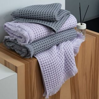 Cleanelly – Полотенце рельефное Ora e sempre с петелькой, серый