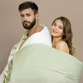 Cleanelly – Комплект постельного белья Колибри в подарочной упаковке , размер Дуэт, Евро