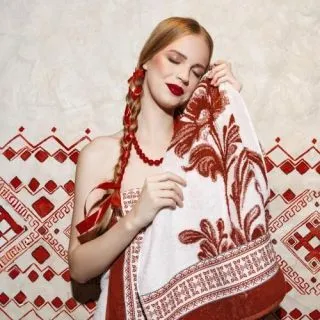 Cleanelly – Набор махровых полотенец Scarlet flower , Cleanelly – Набор махровых полотенец Scarlet flower ,