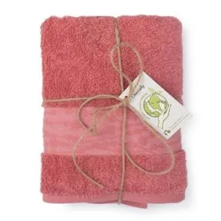 Cleanelly – Полотенце махровое с добавлением в отделке полиэстера Забота, розовый