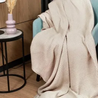 Плед жаккардовый Coperta с бахромой