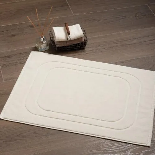 Cleanelly – Коврик для ног 50х70 махровый Base del comfort, молочный