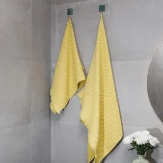 Cleanelly – Полотенце рельефное Gioia di vivere с петелькой, желтый