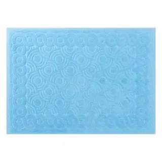 Cleanelly – Коврик для ног махровый Pecorella, голубой