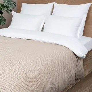 Плед жаккардовый Coperta с бахромой