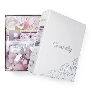 Cleanelly – Комплект постельного белья ФЛОРАНС в подарочной упаковке, размер 1,5 спальное, 2 спальное, Дуэт, Евро