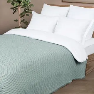 Плед жаккардовый Coperta с бахромой