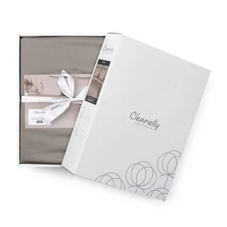 Cleanelly – Комплект постельного белья Минималист в подарочной упаковке, размер Дуэт, Евро