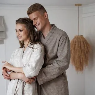 Халат вафельный Alma di boho мужской