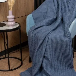 Плед жаккардовый Coperta с бахромой