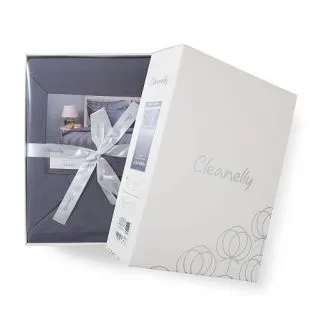 Cleanelly – Комплект постельного белья Сапфир в подарочной упаковке, размер Дуэт, Евро