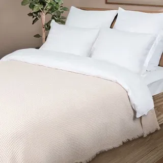 Плед жаккардовый Coperta с бахромой