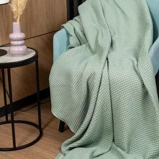 Плед жаккардовый Coperta с бахромой