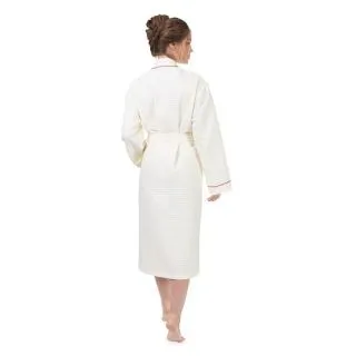 Халат гладкотканый Moderno vintage женский с рельефной клеткой