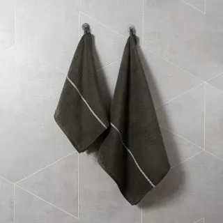 Cleanelly – Полотенце махровое Base del comfort с петелькой, темно-зеленый